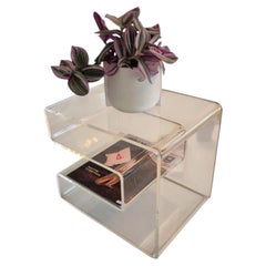 Space age lucite side table, France 1970s