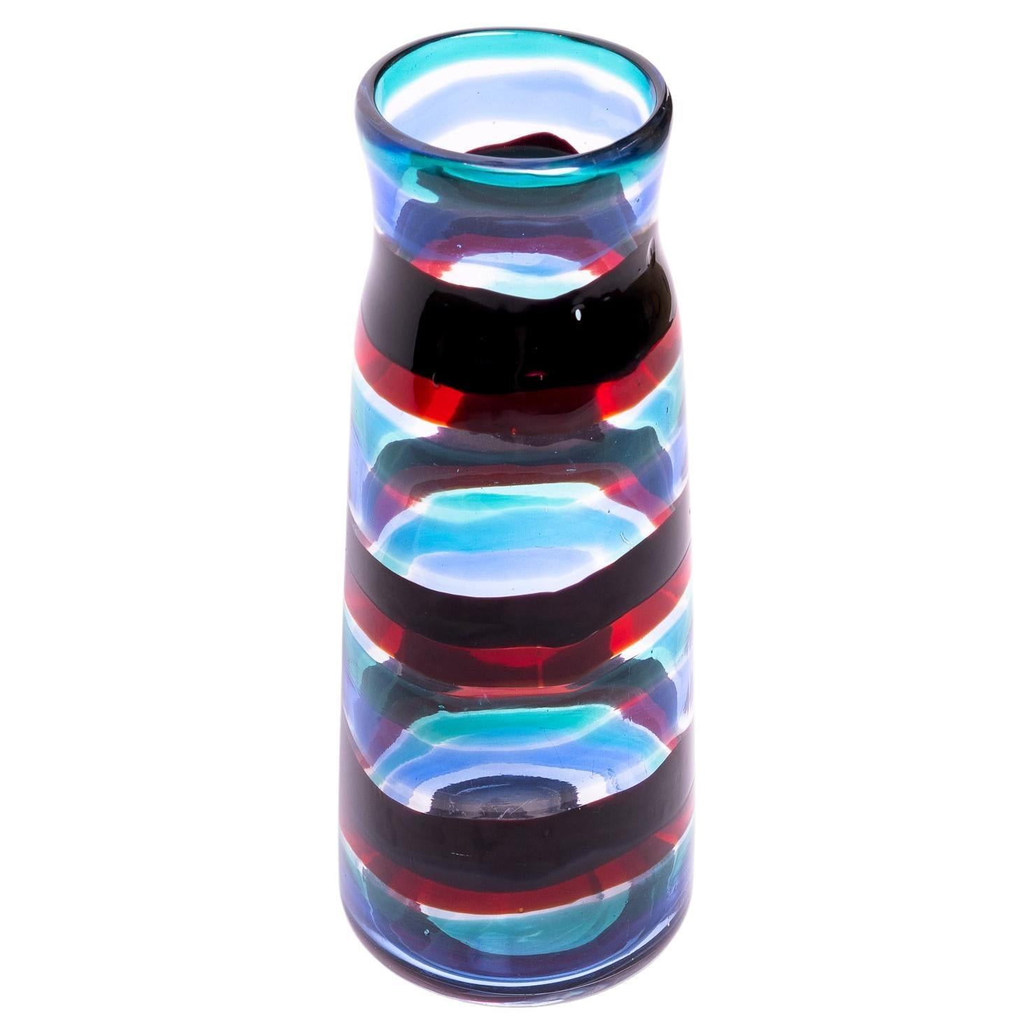 Fulvio Bianconi Rare vase monumental Fasce Orizzontali, modèle 3839 en vente