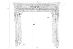 Louis XIV Period Stone Fireplace, 17th Century