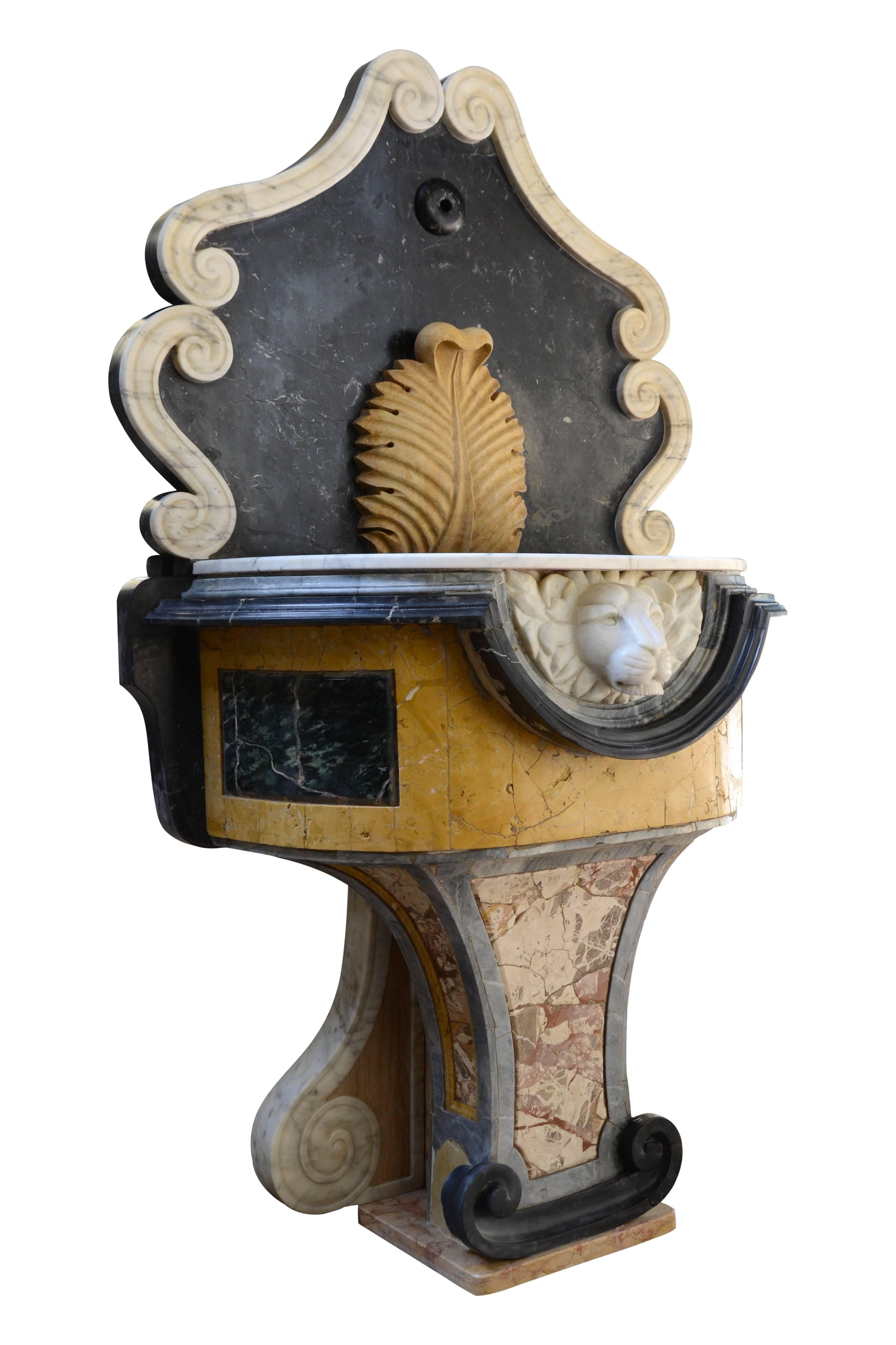 Other Marble Wall Fountain, 20th Century For Sale
