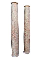 Important Pair of Languedoc Red Marble Column, 18th Century