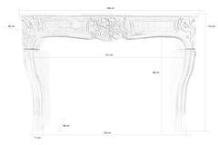 Louis XIV Period Stone Fireplace, 18th Century