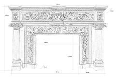 Rare Renaissance Style Stone Fireplace, 19th Century