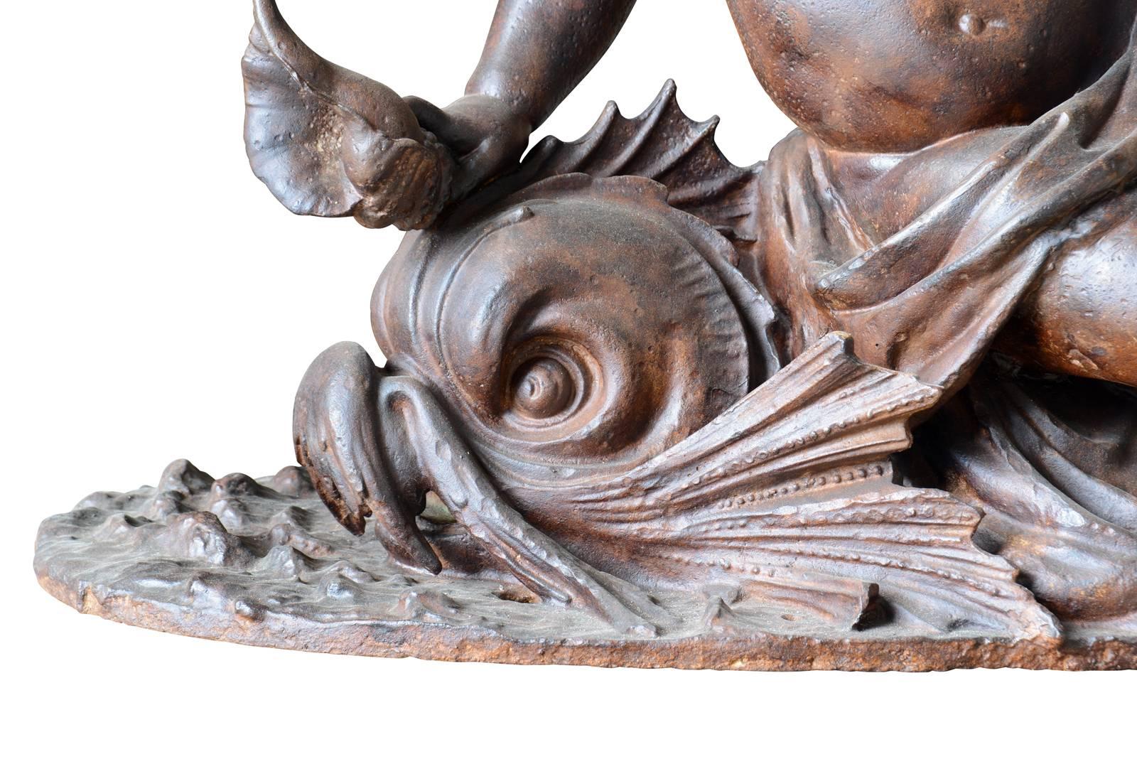Cast Iron Statue of Aquatic Group by the Val D'Osne Foundry, 19th Century 1