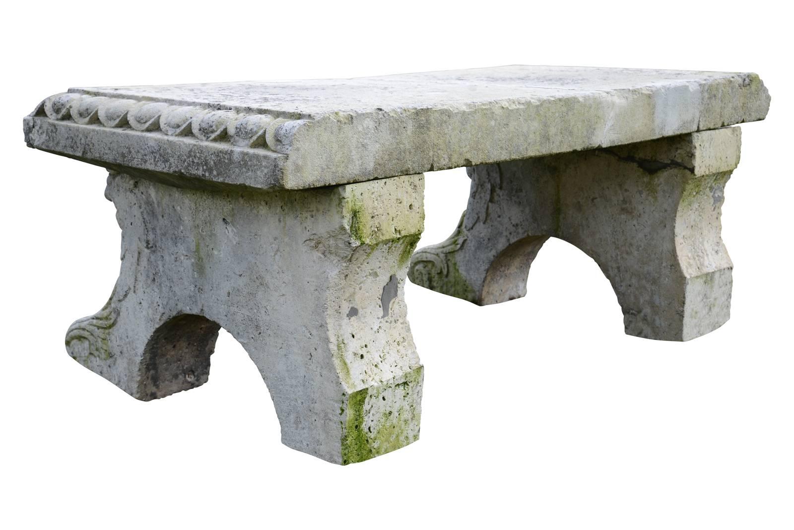 French Gothic Style Stone Entablature, 19th Century For Sale