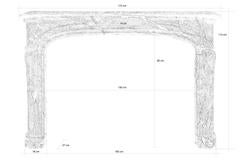 Louis XIV Royal Red Hautmont Marble Fireplace, 18th Century