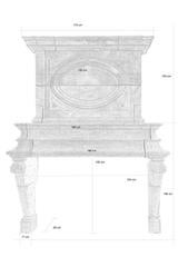 Louis XIII Jeaumont French Limestone Fireplace, 17th Century