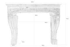 Louis 14 Stone Fireplace, 17th Century