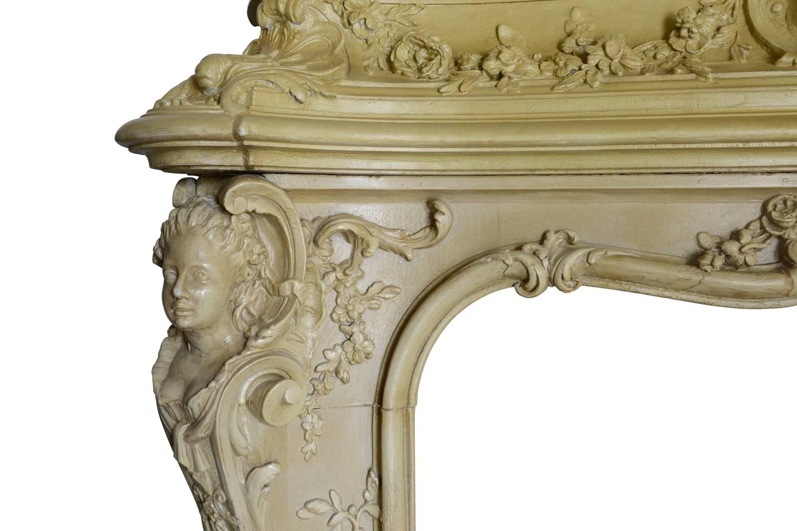 French Napoleon III Style Fireplace, 19th Century For Sale