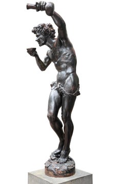 Rare Cast Iron Statue of Bacchus, 19th Century