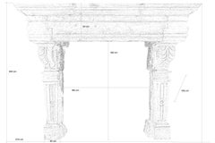 Renaissance Stone Fireplace, 16th Century