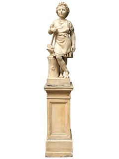 Pair of Neoclassical Terracotta Statue Representing Vulcan and Mercury