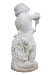 White Marble Statue of Bacchus or Putti, 19th Century