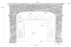 Louis XIV Style Red Royal Belgium Marble Fireplace, 19th Century