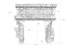 Gothic Limestone Fireplace with Engaged Columns, 15th Century