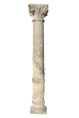 Pair of Carved Stone Columns, 19th Century