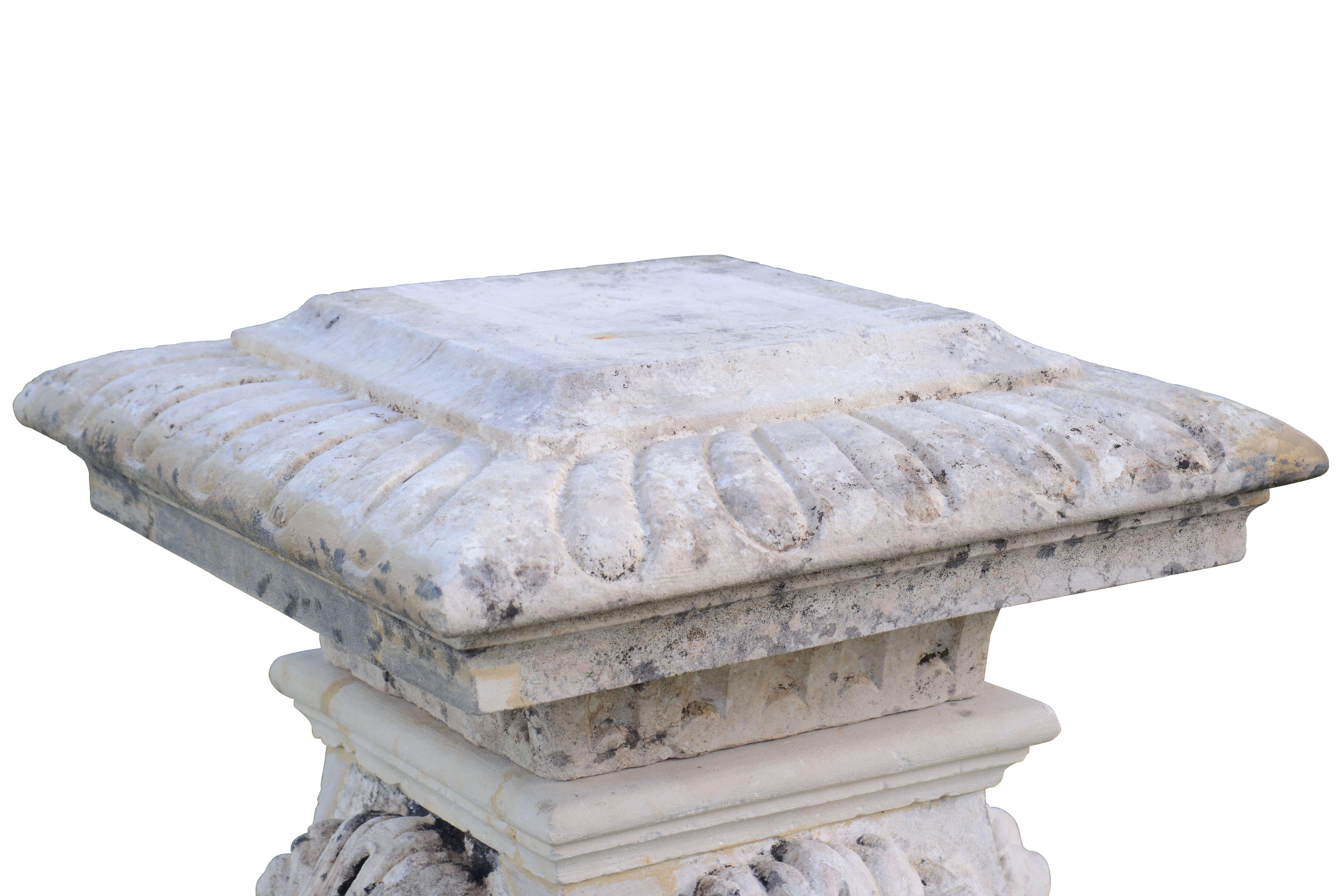 18th Century and Earlier Louis XIV Stone Base, 18th Century