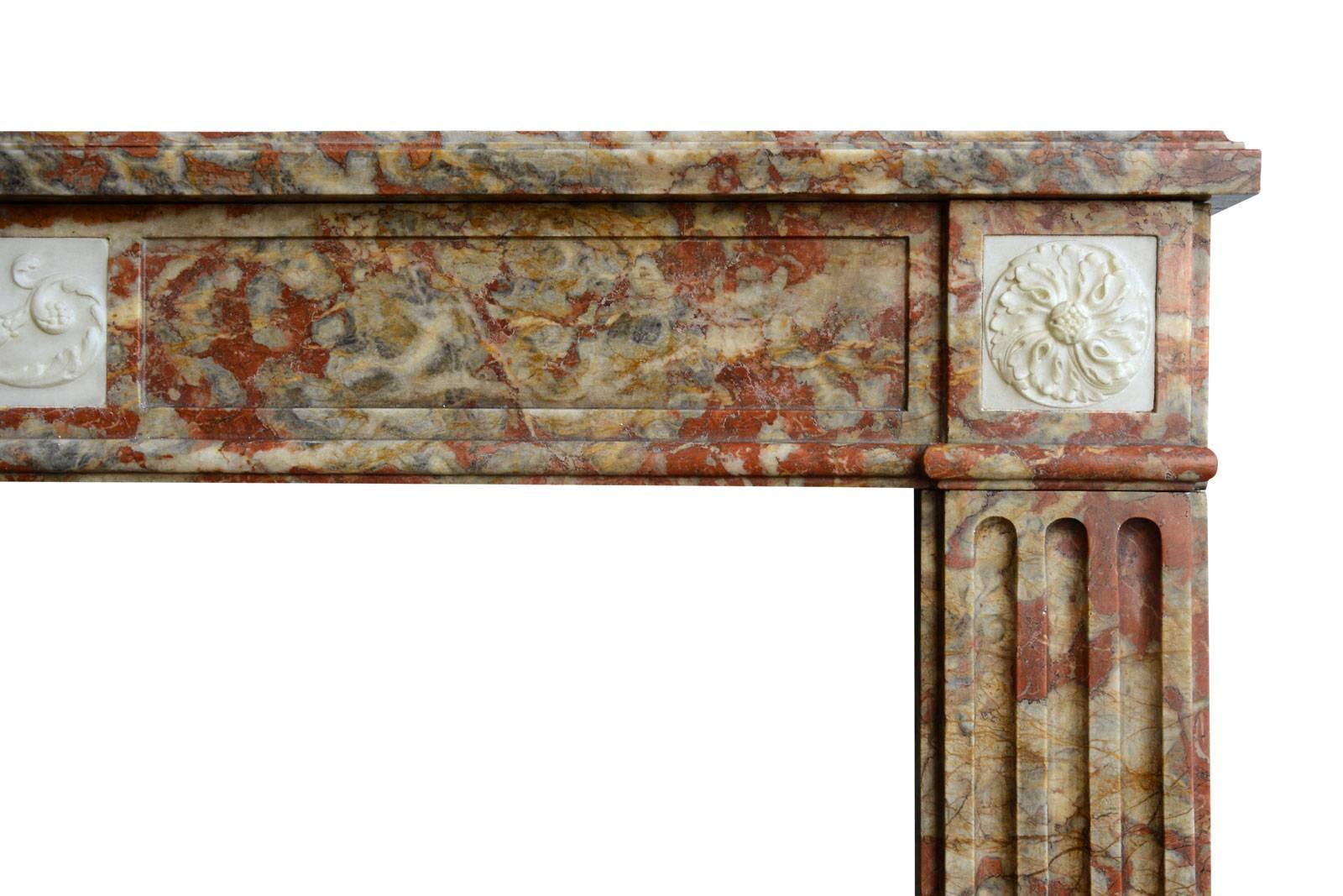 Louis XVI Languedoc Red Marble Fireplace, 18th Century For Sale 3