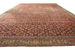 1880s Oversized Antique Persian Farahan Rug, Hotel Lobby Size Carpet