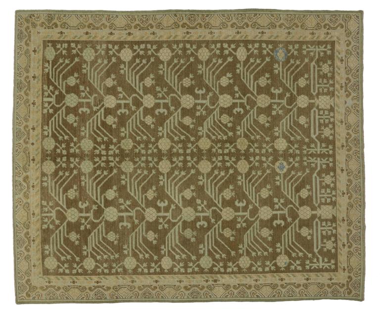New Contemporary Transitional Khotan Rug with Colonial Revival Style ...