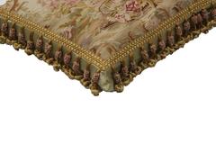 European Aubusson Pillow with Antique French Provincial Style