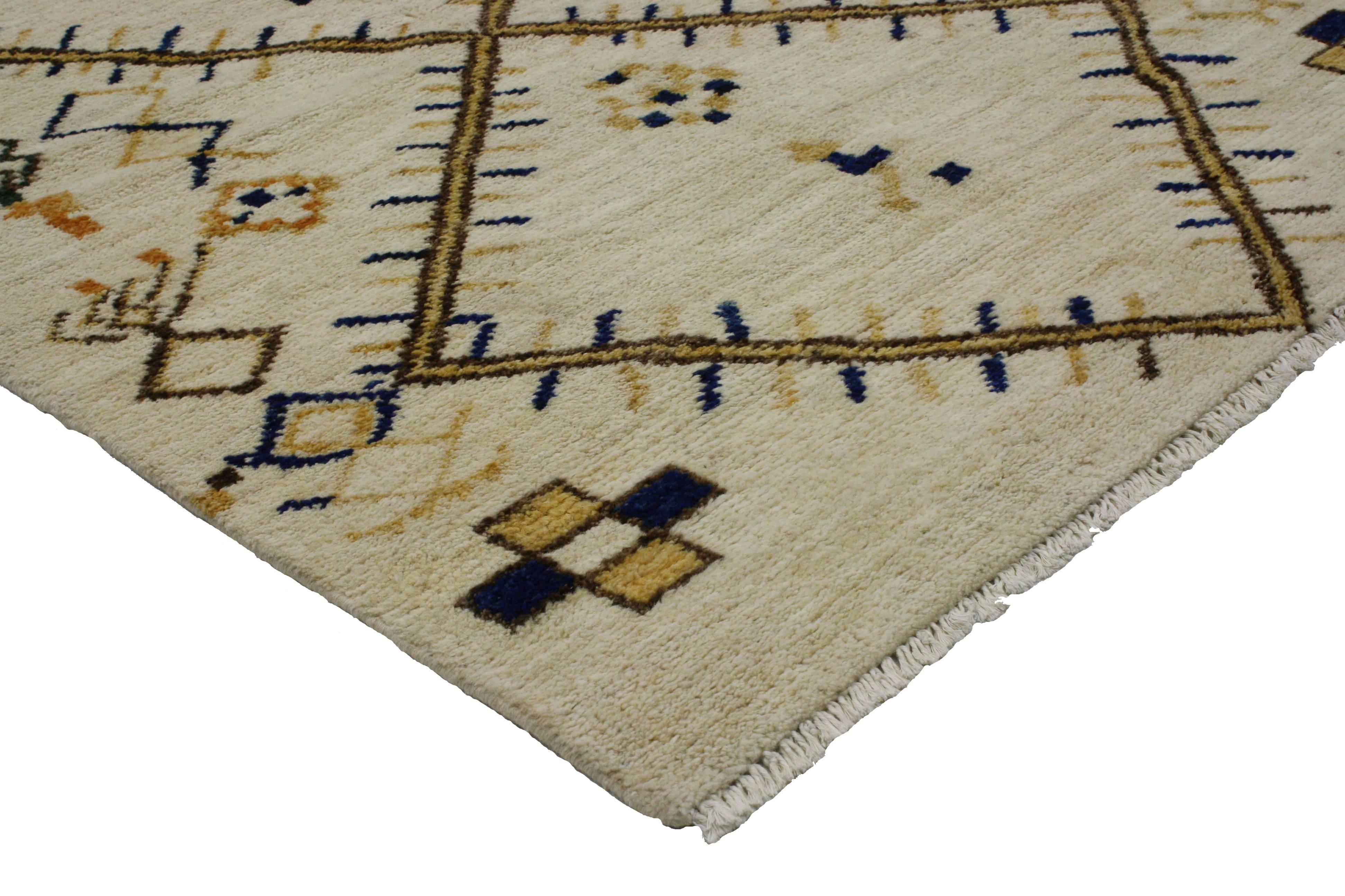 Contemporary Moroccan Style Rug with Modern Tribal Style 2