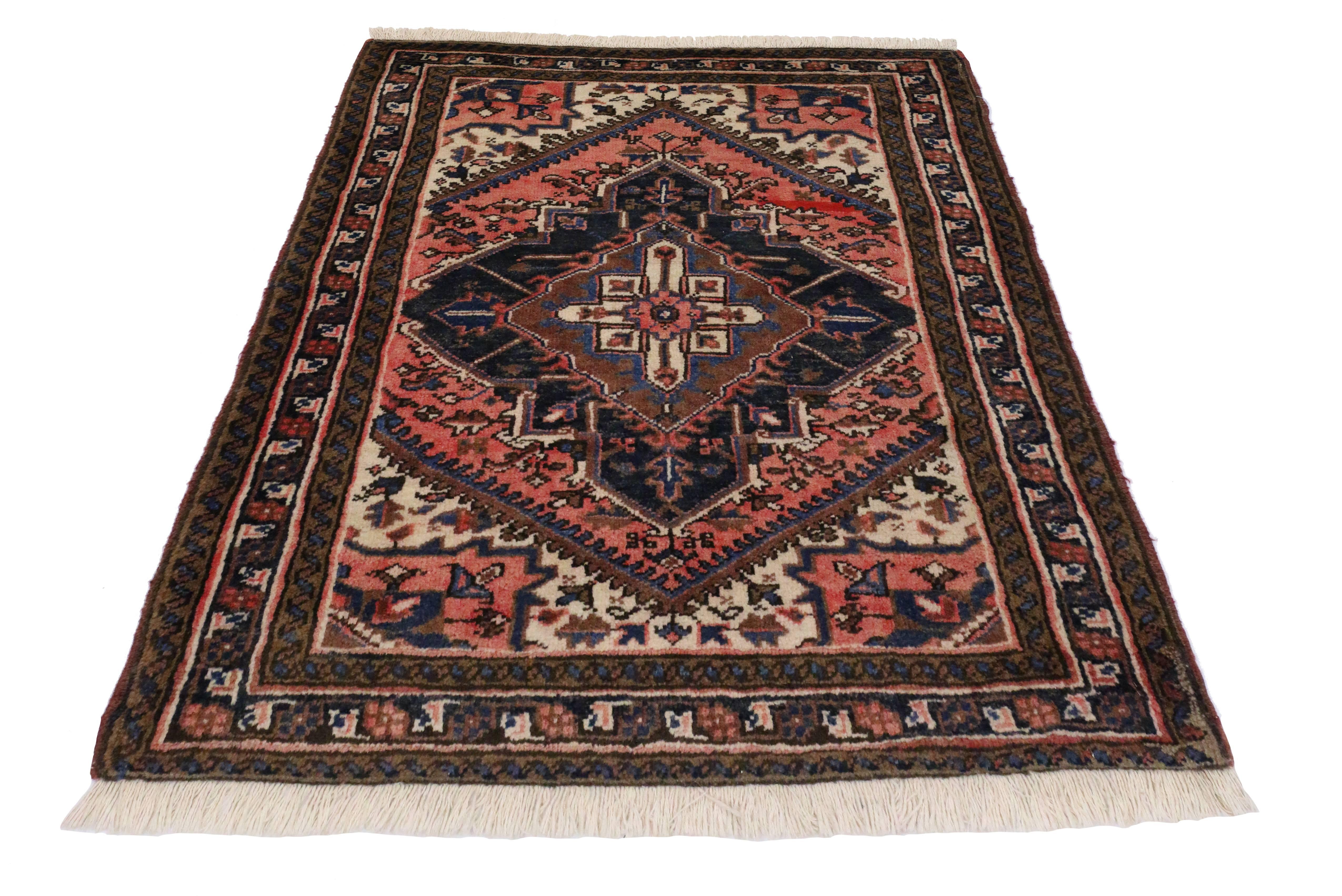 Heriz Serapi Vintage Persian Heriz Rug