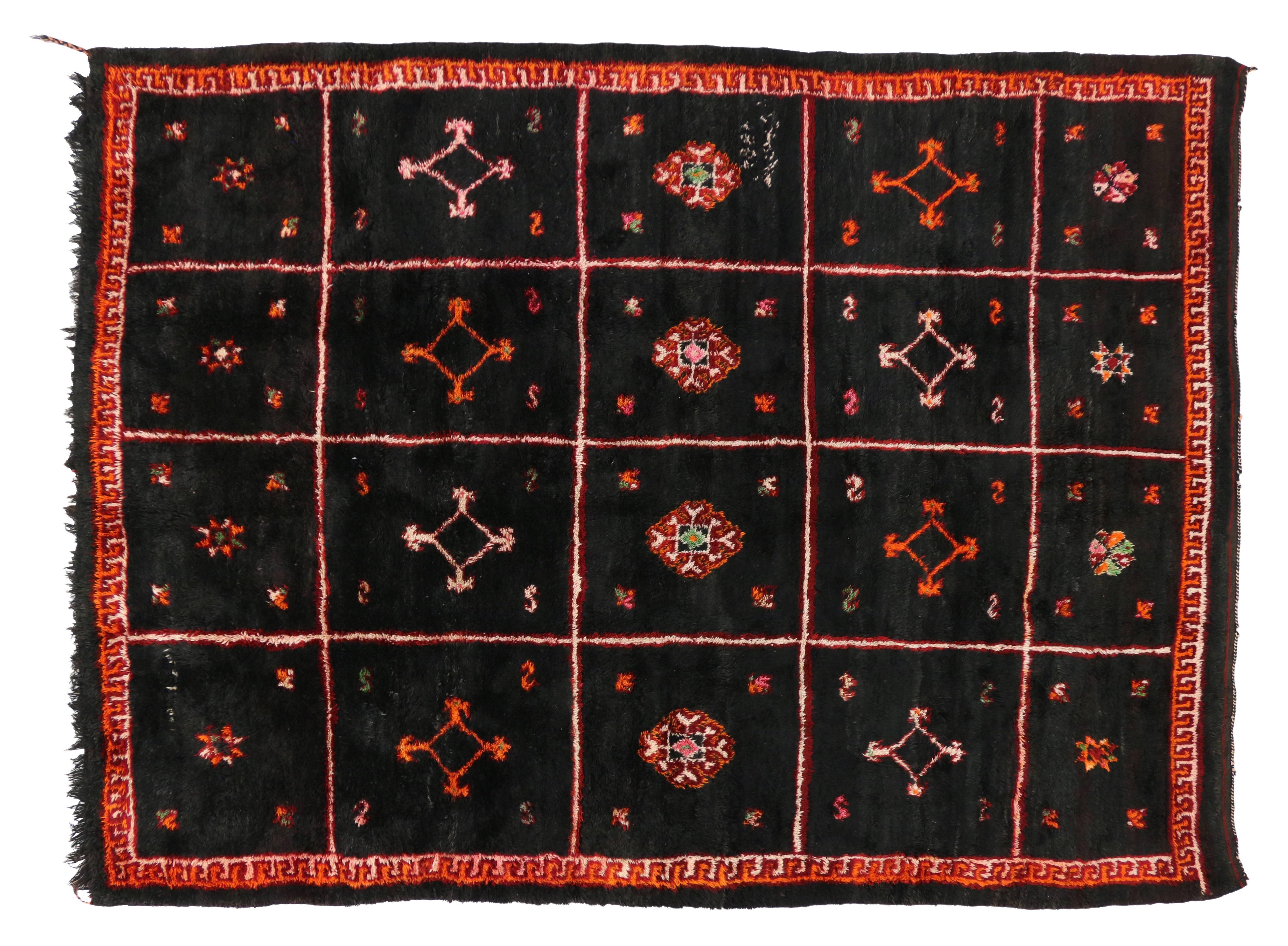 black morrocan rug