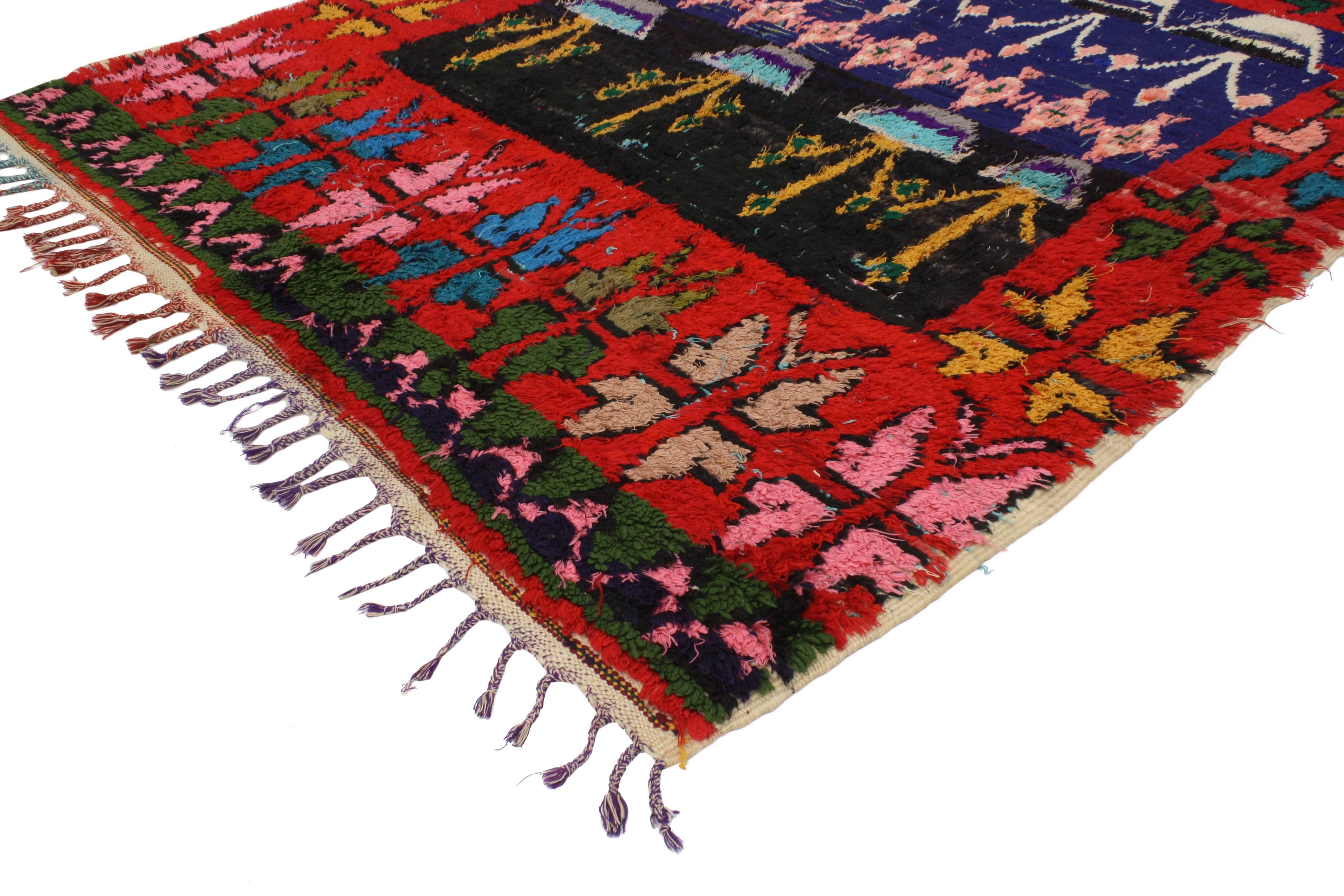 Vintage Moroccan Rug with Tree of Life Design, Moroccan Accent Rug For