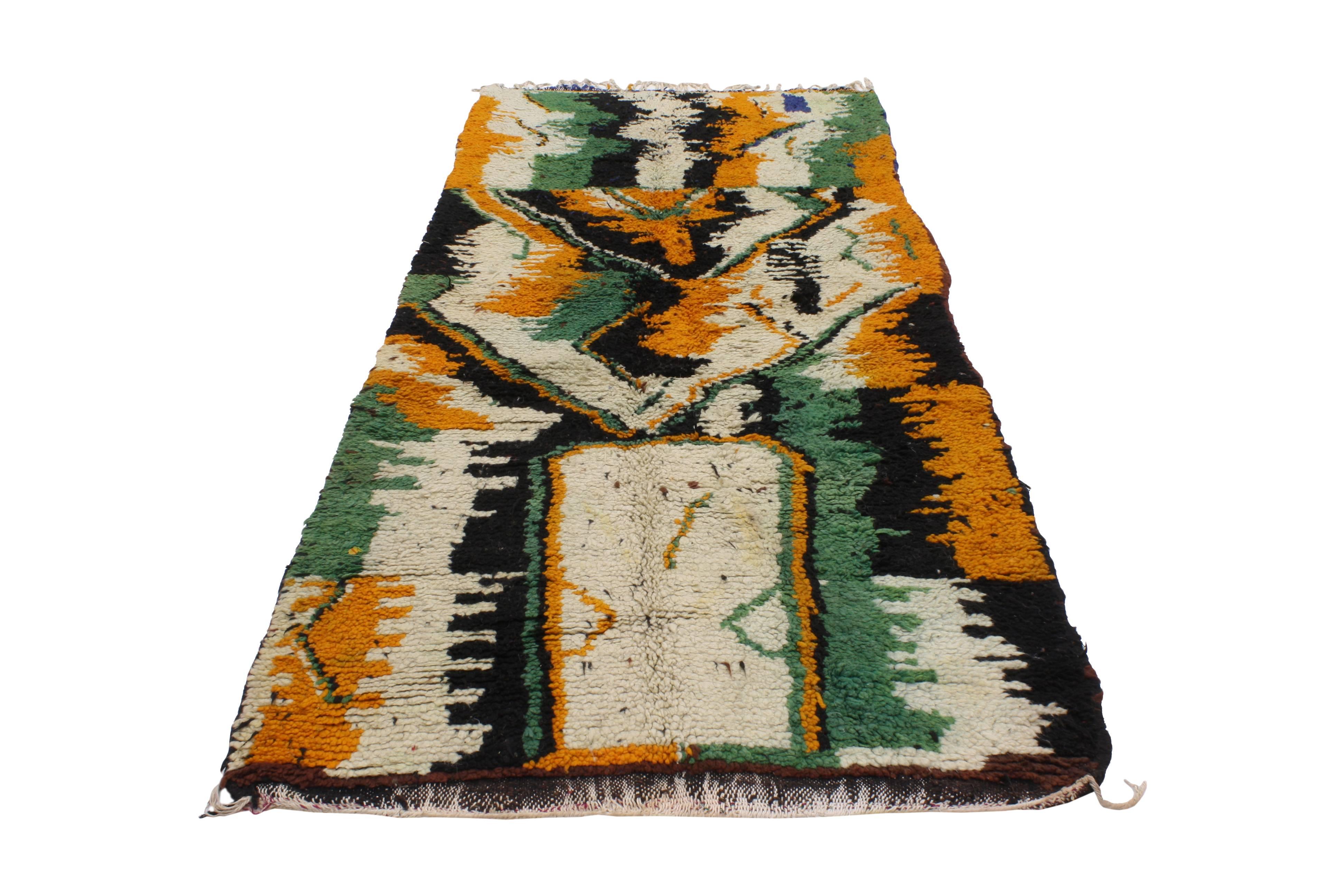 Tribal Vintage Berber Moroccan Rug with Contemporary Abstract Design