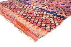Vintage Moroccan Tribal Rug with Abstract Expressionist and Cubism Style