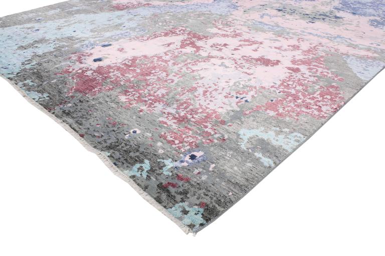 New Contemporary Abstract Area Rug With Post Modern Expressionist