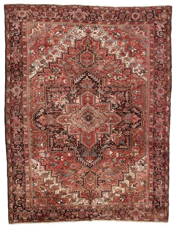 Vintage Persian Heriz Rug with MidCentury Modern Style For Sale at 1stdibs