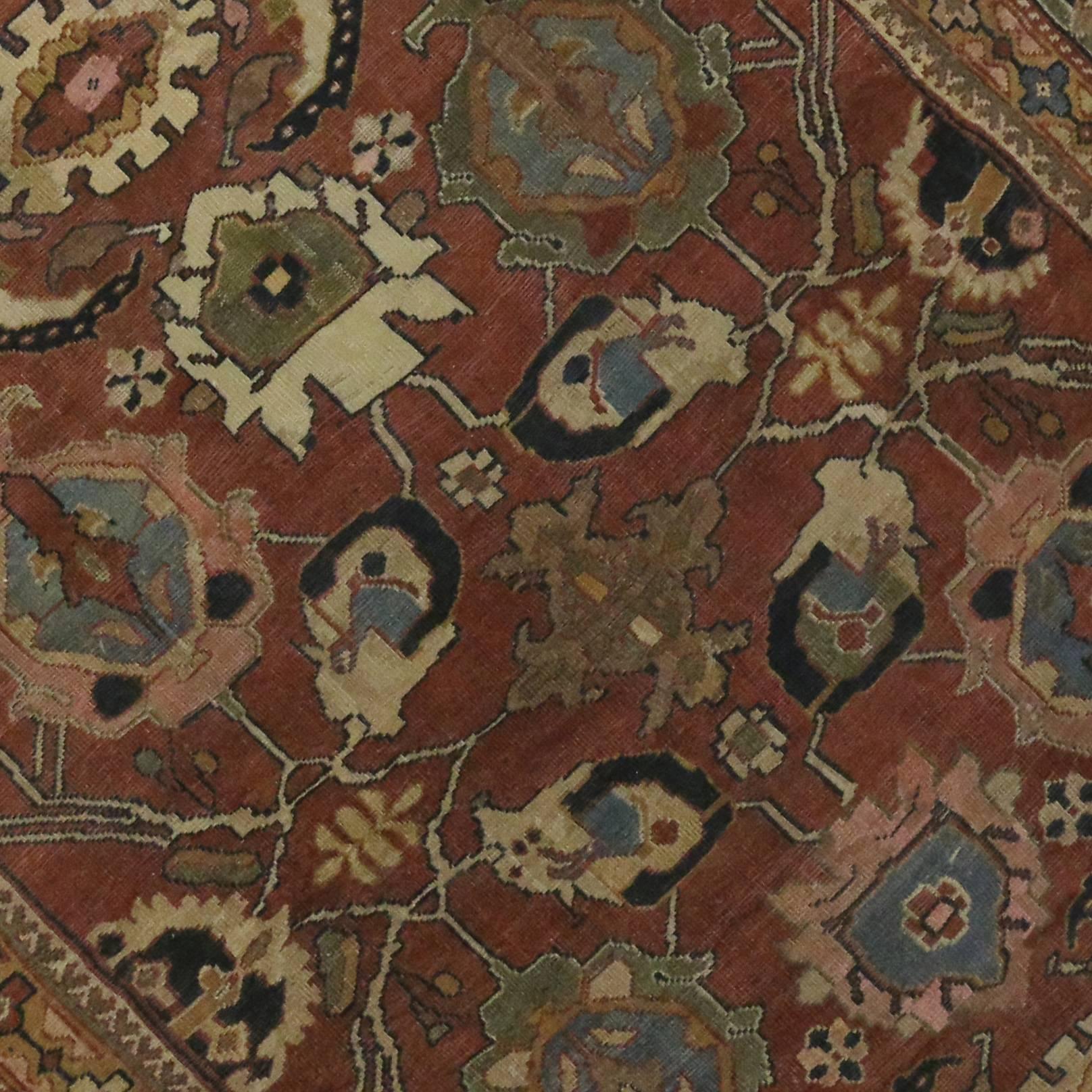 Antique Persian Sultanabad Rug with Arts & Crafts Style 3