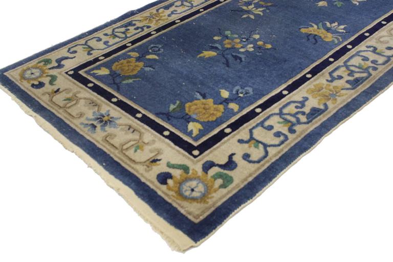 Early 20th Century Antique Chinese Art Deco Carpet Runner For Sale at