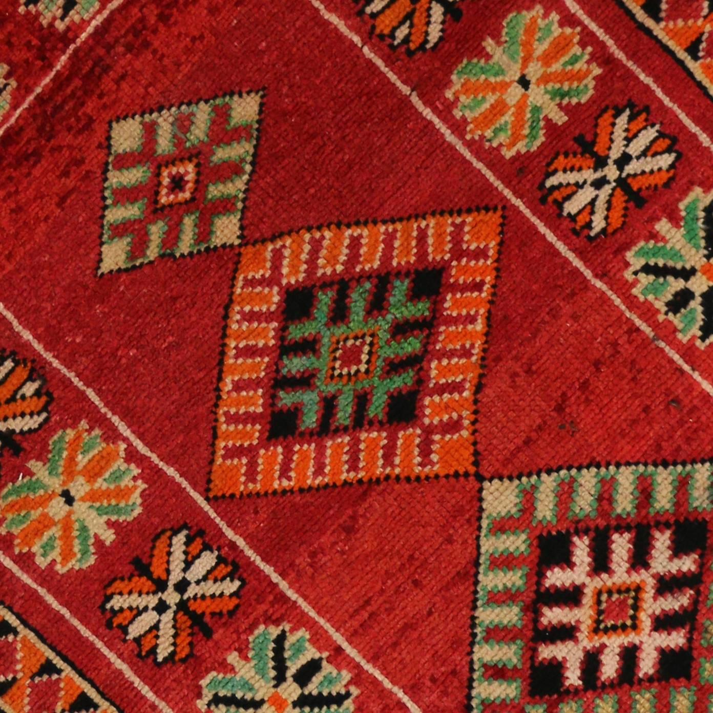 Berber Moroccan Red Rug with Modern Tribal Style In Excellent Condition In Dallas, TX