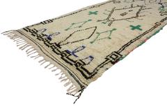 Boho Chic Vintage Berber Moroccan Azilal Rug with Modern Tribal Design