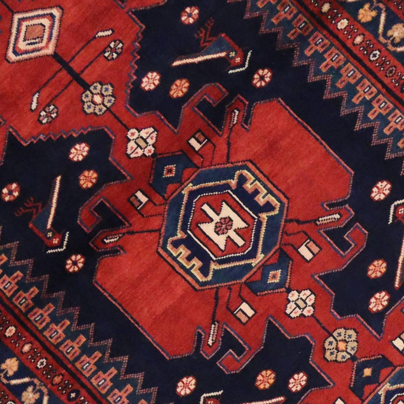 Antique Persian Nahavand Hamadan Runner with Modern Tribal Style For Sale 2