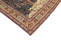 Vintage Persian Tabriz Rug with Garden of Paradise Design