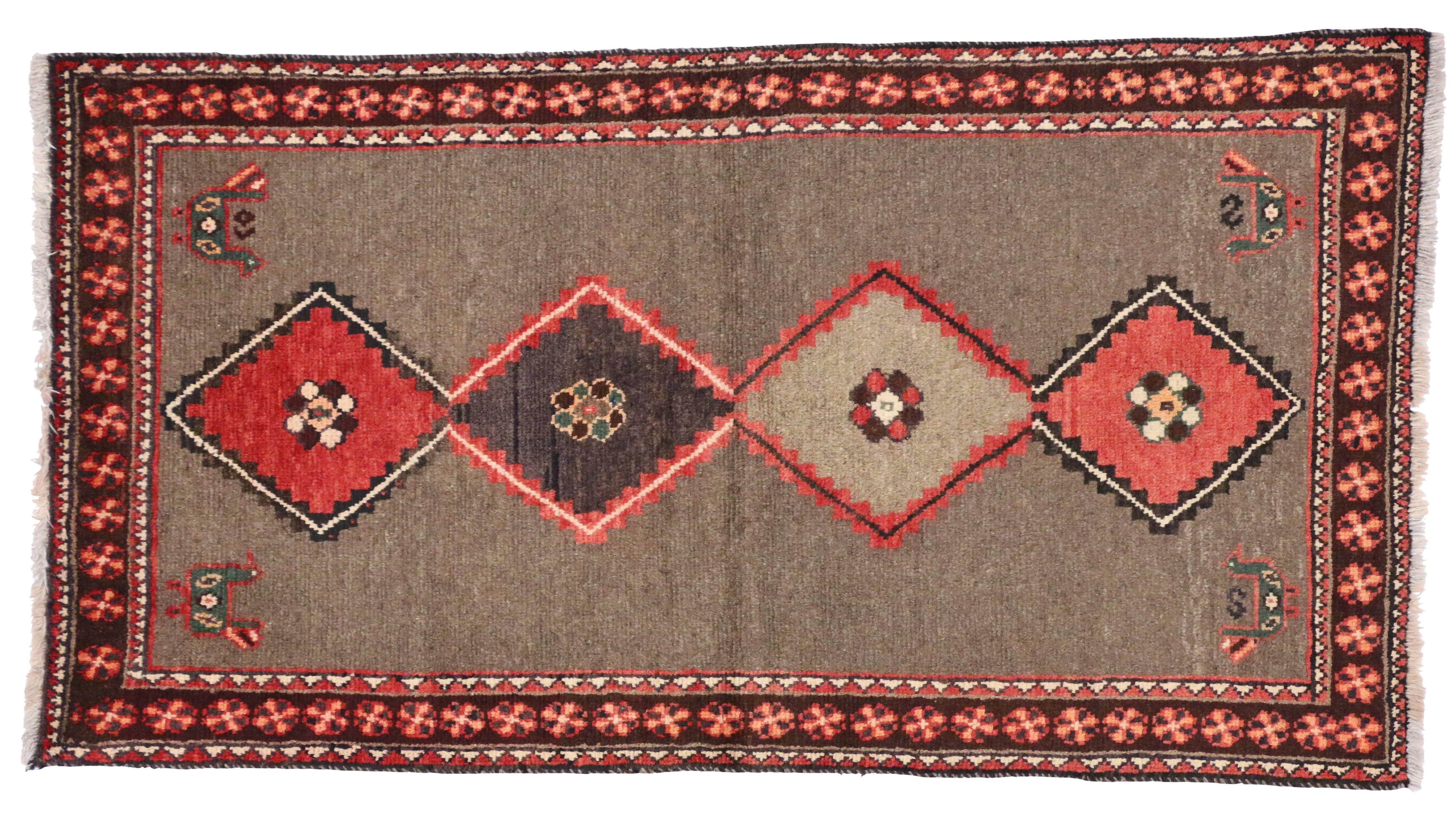 Vintage Persian Shiraz Rug with Modern Tribal Style 1
