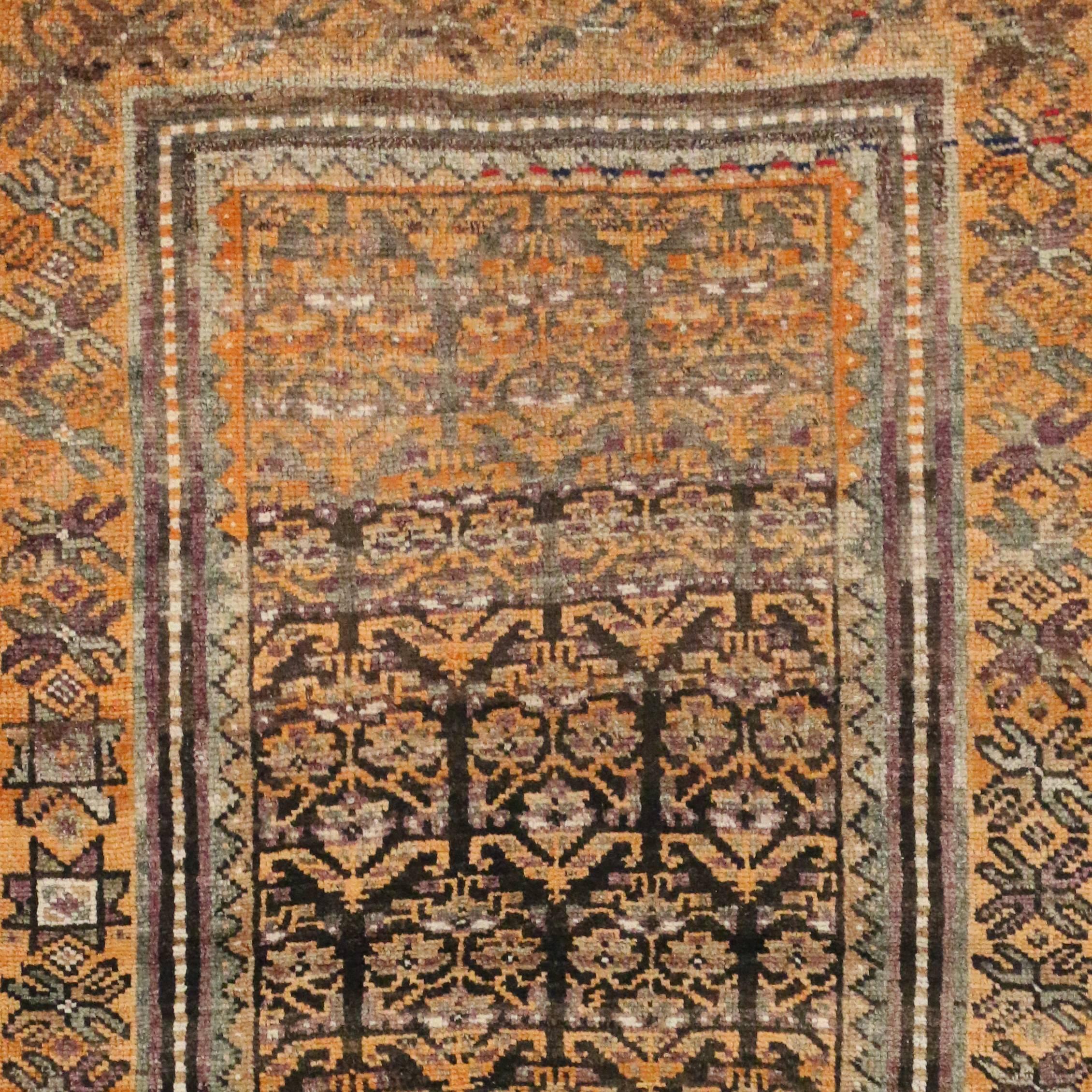 Vintage Shiraz Persian Tribal Rug with Mid-Century Modern Style For Sale 5