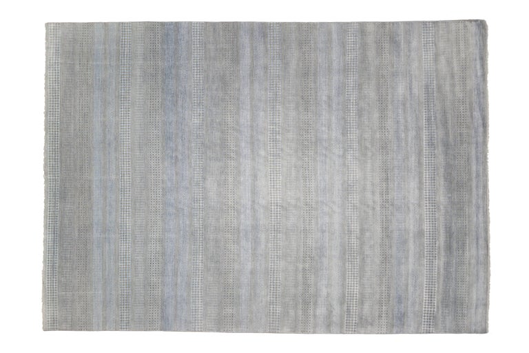 Transitional Rug with Grass Cloth Design and Modern Style For Sale at