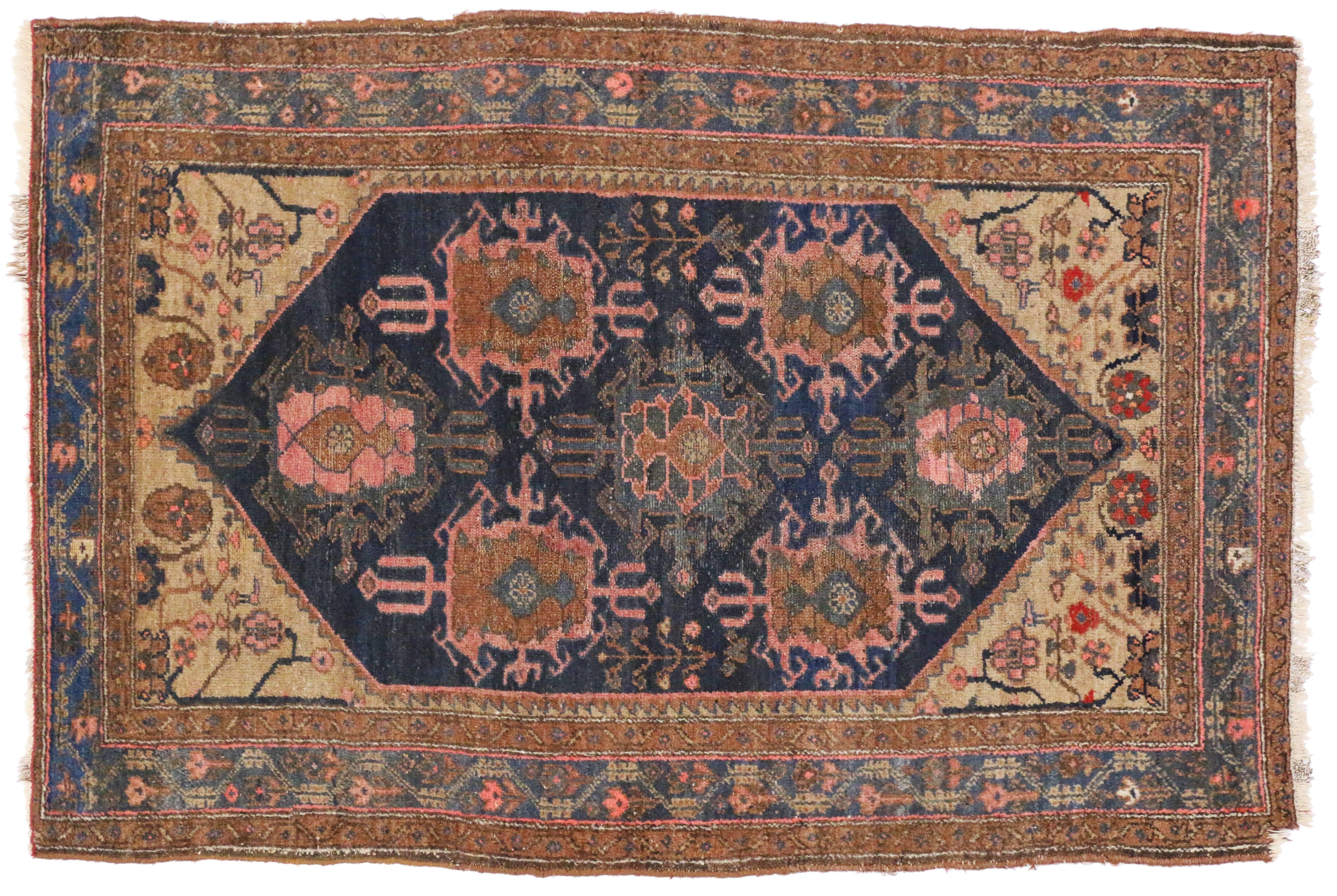 Antique Nahavand Hamadan Persian Rug with Modern Style 6