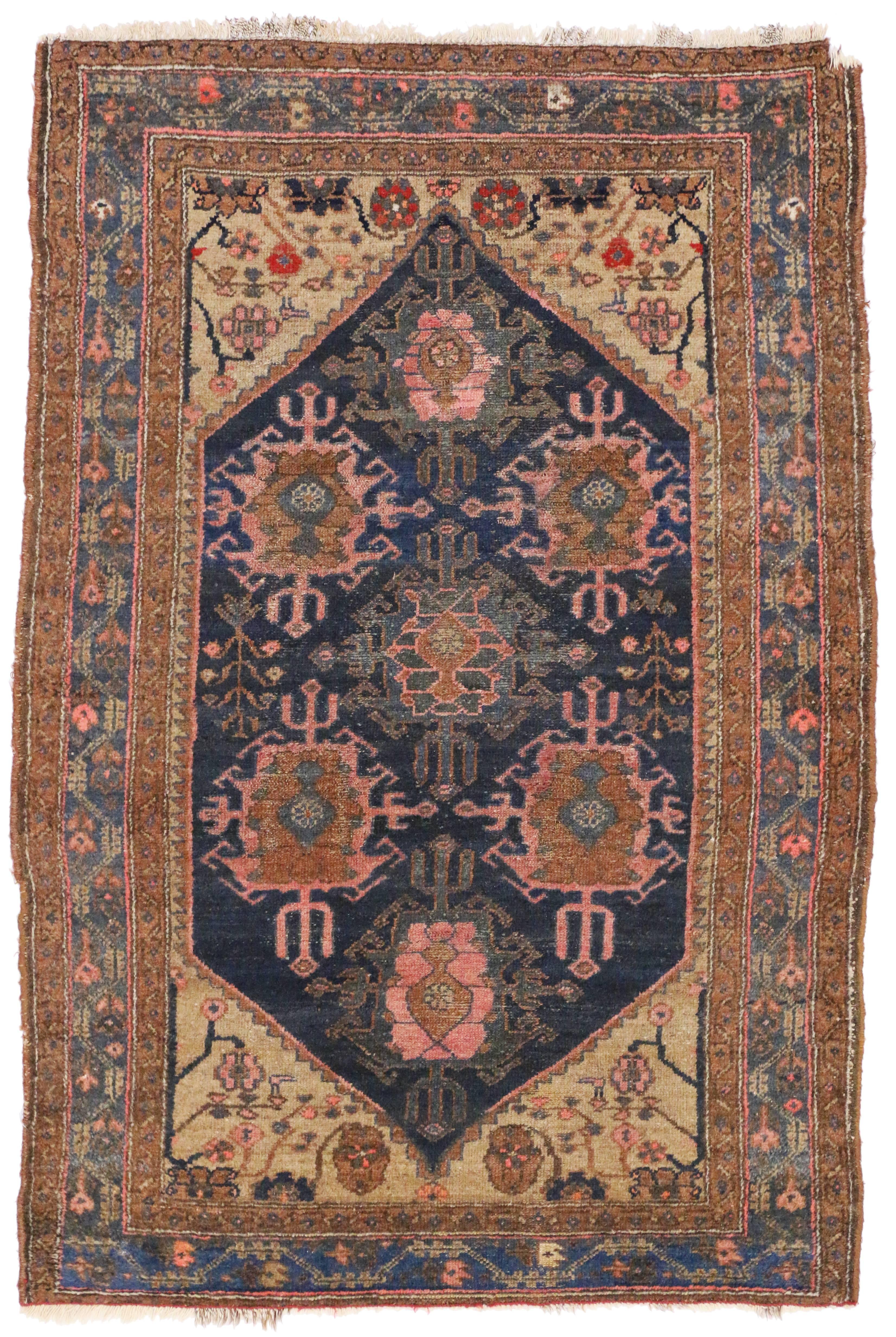 Antique Nahavand Hamadan Persian Rug with Modern Style 9