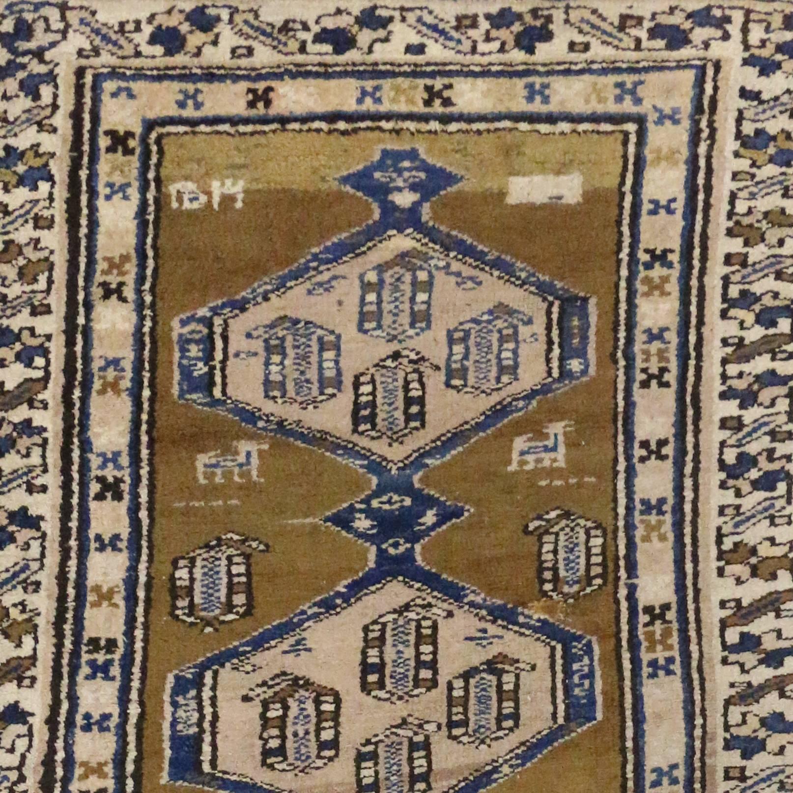 Antique Sarab Persian Runner with Modern Tribal Style For Sale 2