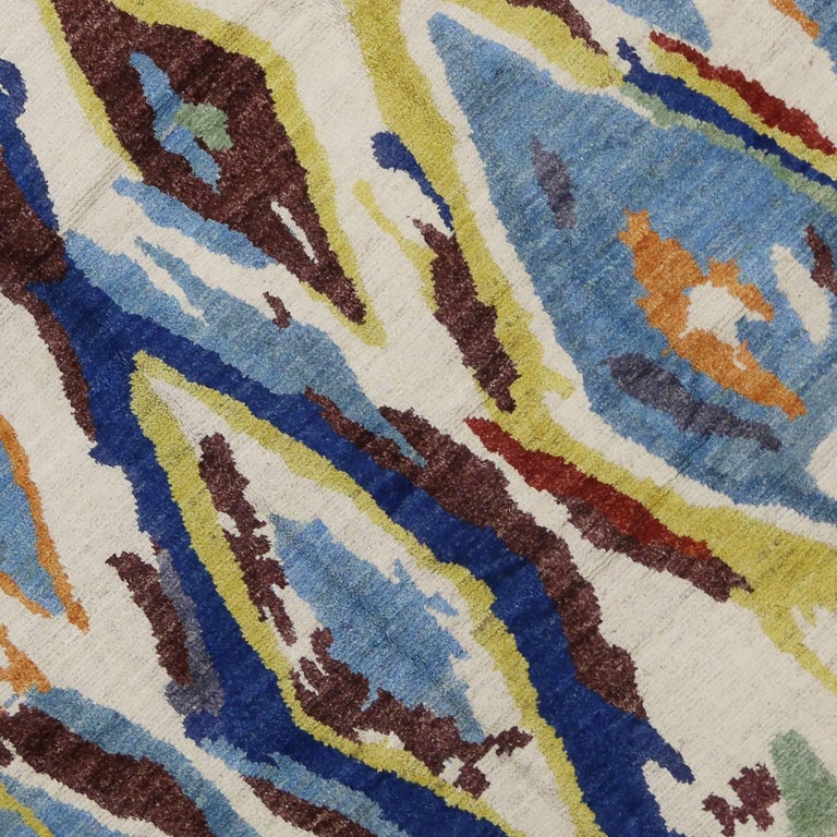Modern Moroccan Rug with Contemporary Abstract Design For Sale at 1stdibs