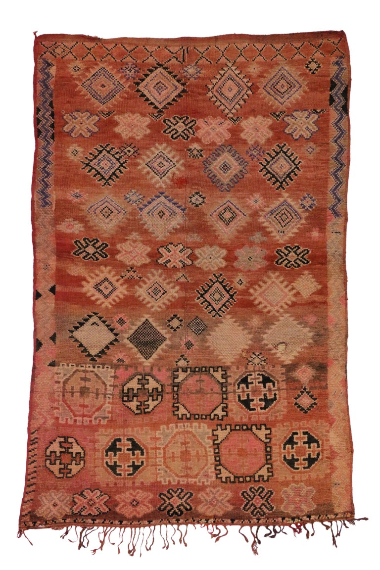 Boho Chic Vintage Berber Moroccan Rug with Modern Tribal ...