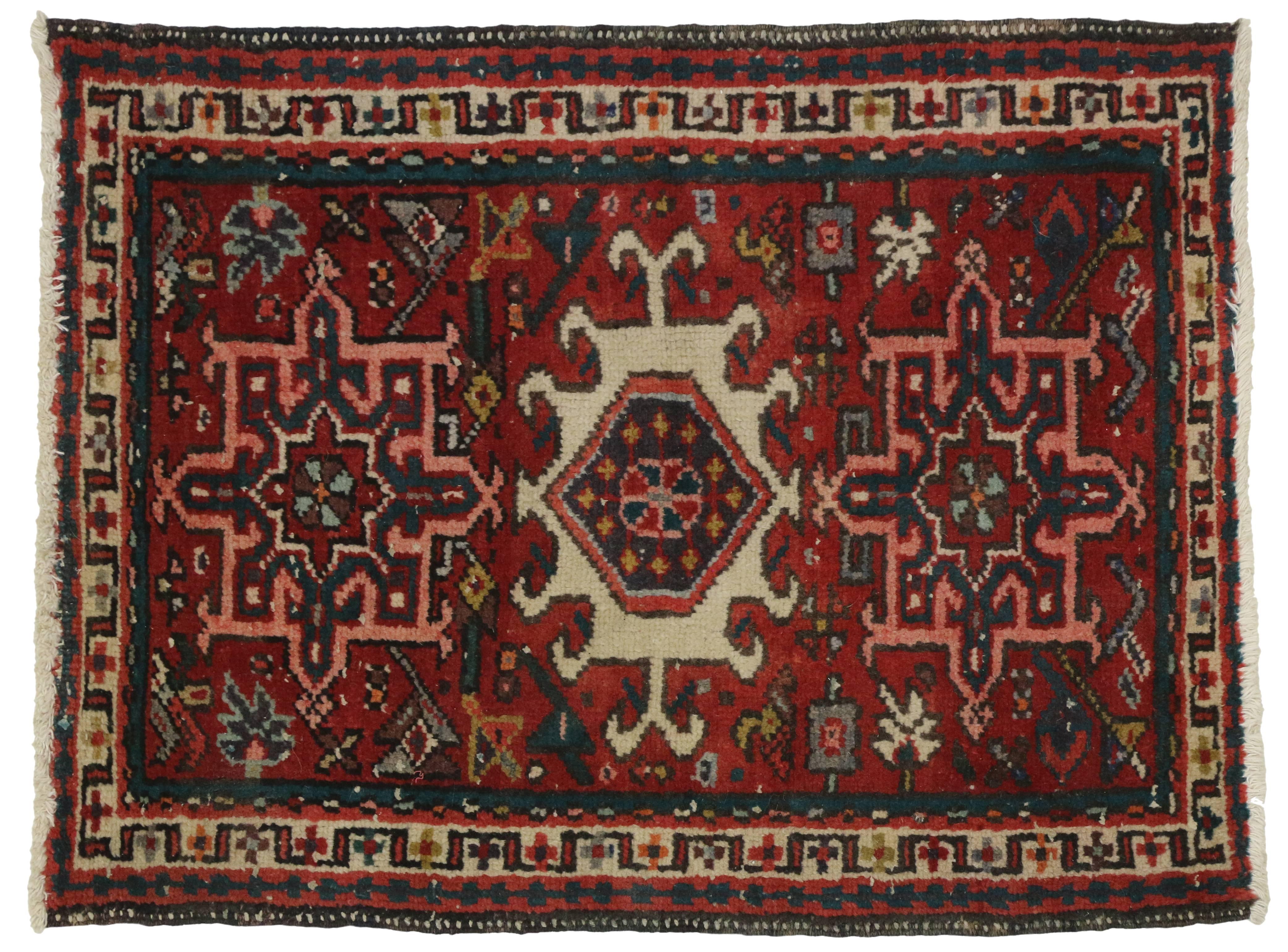 20th Century Vintage Heriz Persian Rug with Modern Traditional Style