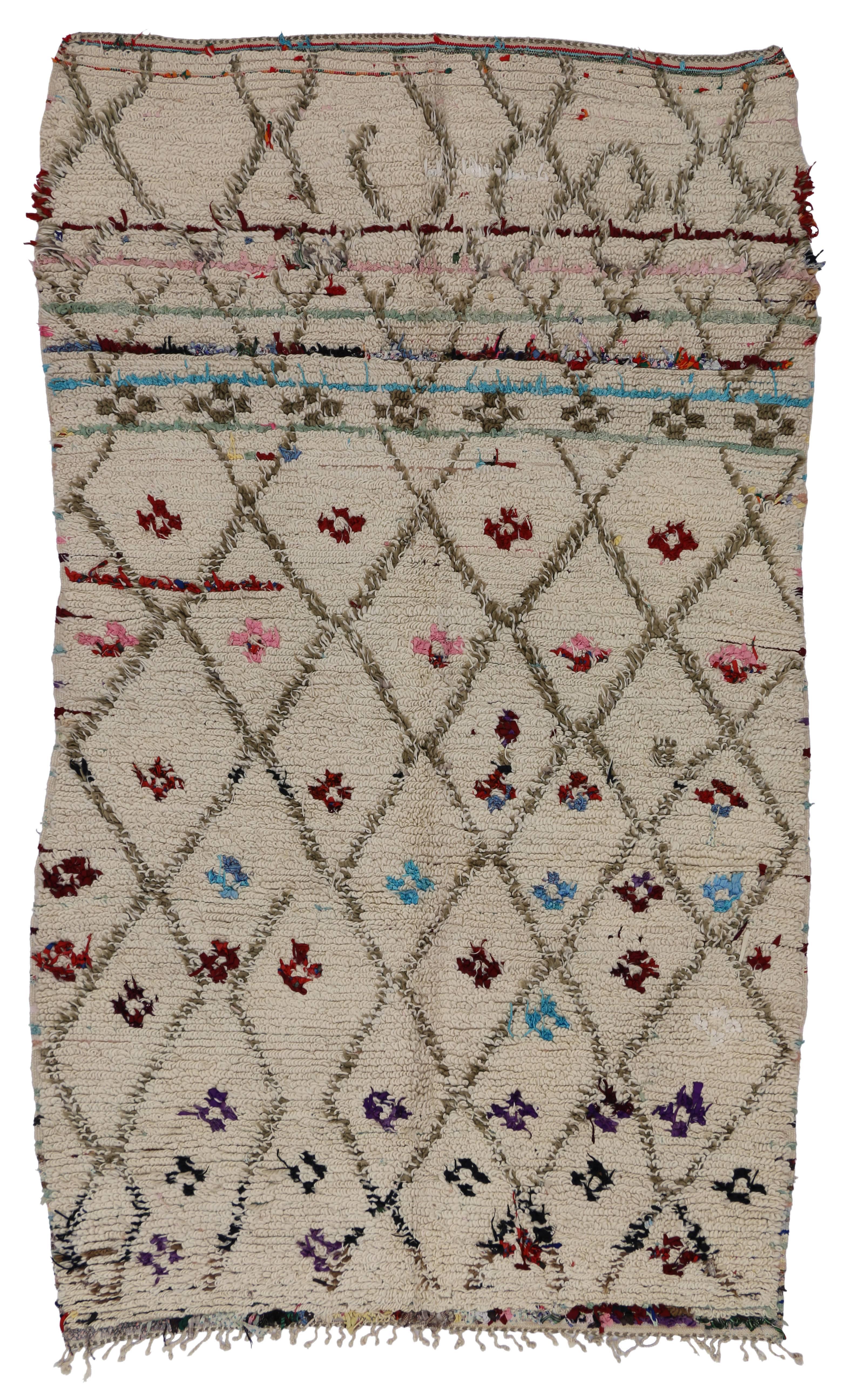 20th Century Vintage Berber Moroccan Azilal Rug