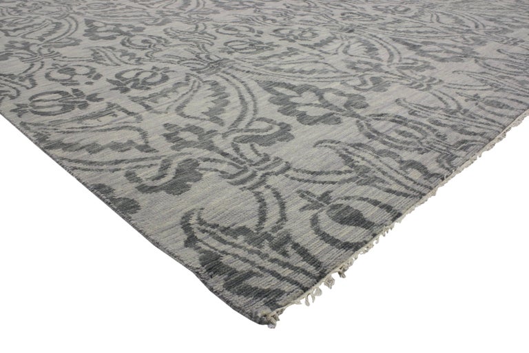 Modern Gray Transitional Ikat Rug For Sale at 1stdibs